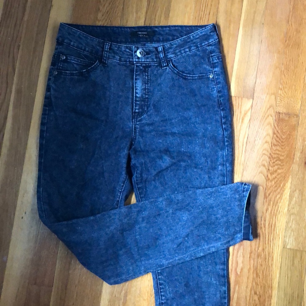 F21 acid wash jeans